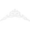 Ekena Millwork Pitch Baile Architectural Grade PVC Gable Pediment, 60"W x 25"H x 1"P (10/12) GPP060X025X100BAI - alternate 2